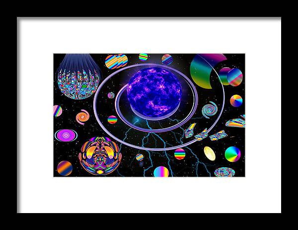 The Entranceway Framed Print featuring the digital art Wacky World of Ron Abstract by Ronald Mills