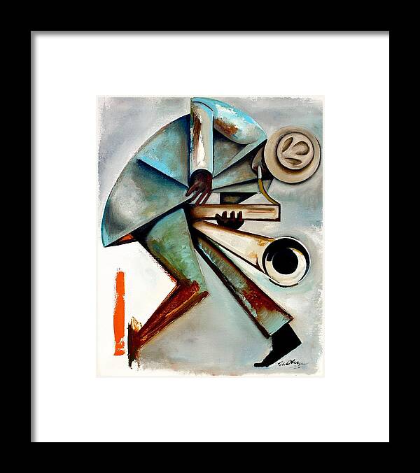 Jazz Framed Print featuring the painting Wail / Hanah Jon Taylor by Martel Chapman