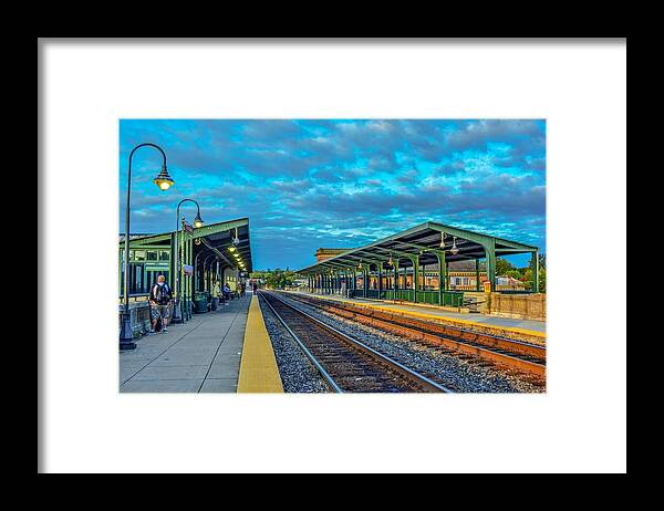 Train Tracks Framed Print featuring the photograph Waiting for the Train by Addison Likins
