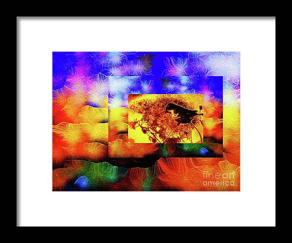 Silk-featherbrush Framed Print featuring the mixed media Waking up inside a Dream within a Dream by Aberjhani