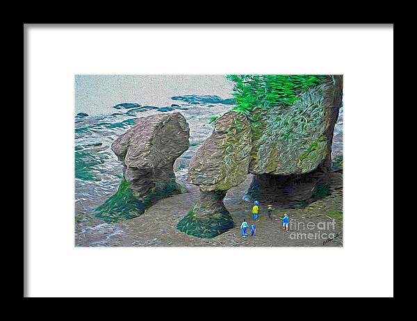 Hopewell Rocks Framed Print featuring the photograph Walk Among Giants by Carol Randall