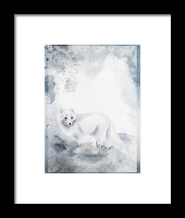 Arctic Framed Print featuring the painting Walk With Me To The Arctic Mountains by Johanna Hurmerinta