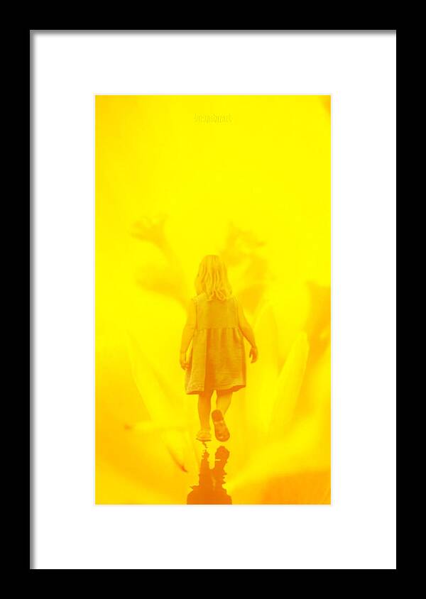 Flowers Framed Print featuring the photograph Walking On Sunshine MiRATGES by Auranatura Art