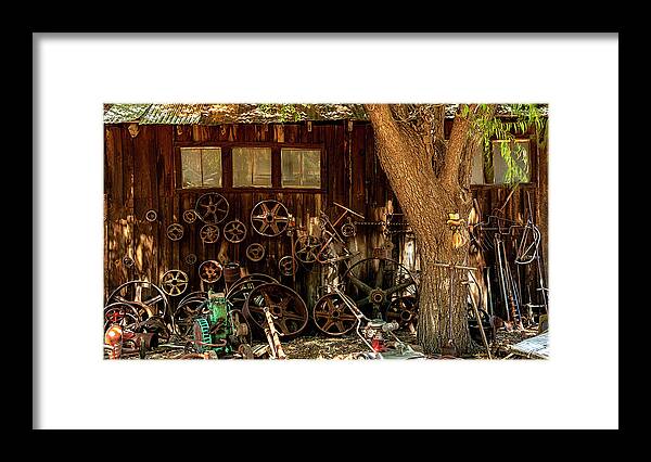  Framed Print featuring the photograph Wall of Wheels by Al Judge