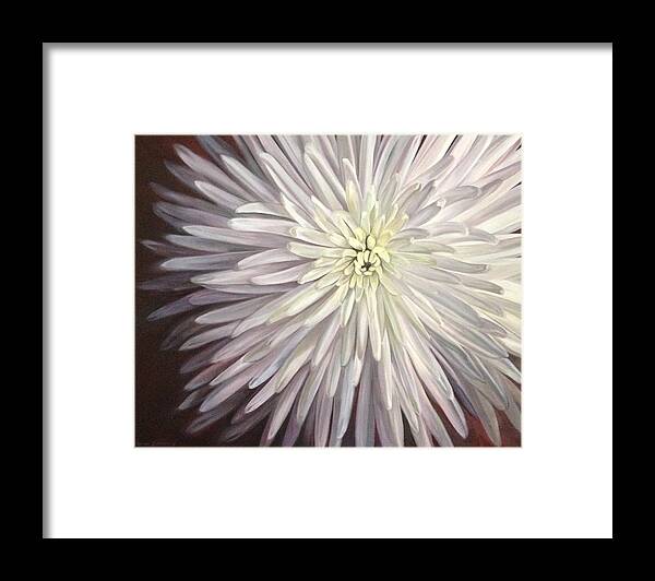 Chrysanthemum Framed Print featuring the painting Wallflower by Theresa Johnson
