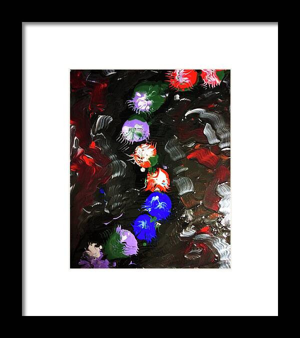 Flowers Framed Print featuring the painting Wandering Flowers by Anna Adams