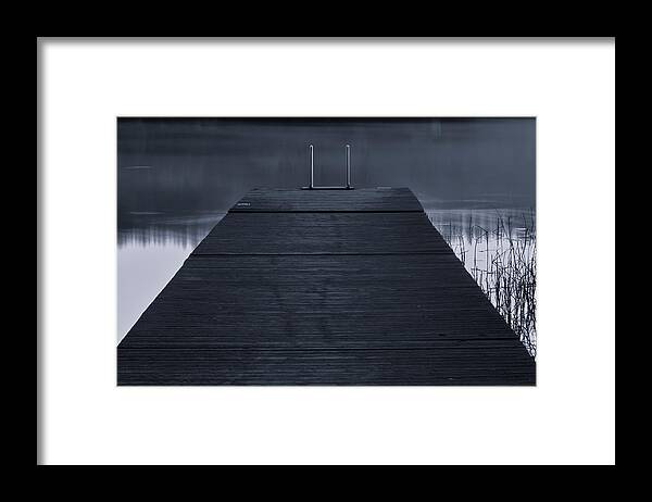 Finland Framed Print featuring the photograph Want to go swimming. Just after sunset 2 bw by Jouko Lehto