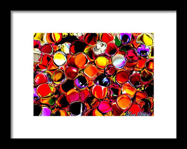 Digital Framed Print featuring the digital art Warm Colors by Loxi Sibley
