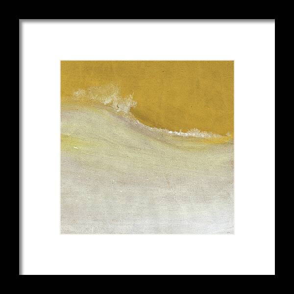 Abstract Framed Print featuring the painting Warm Sun- Art by Linda Woods by Linda Woods
