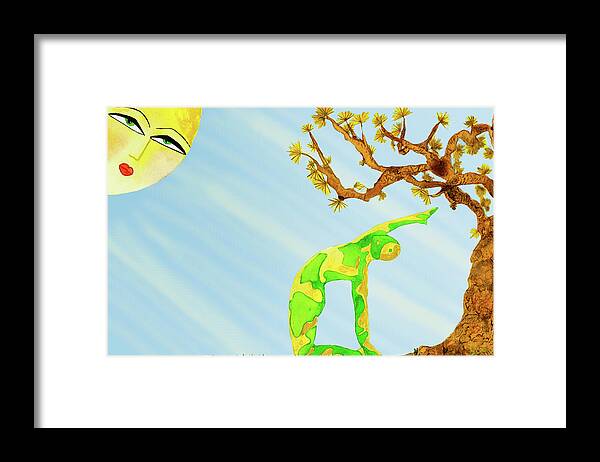 Art Framed Print featuring the painting Warming Rays by Dee Browning