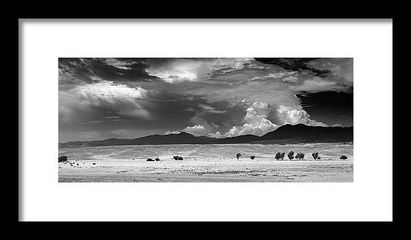 San Diego Framed Print featuring the photograph Warner Springs Monsoon Clouds Panorama by William Dunigan