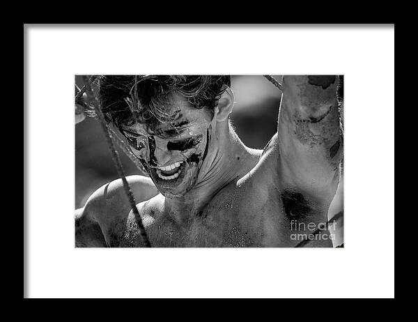 Tough Mudder Framed Print featuring the photograph Warrior by Doug Sturgess