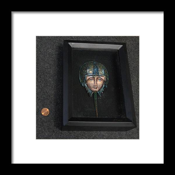Shadow Box Framed Print featuring the mixed media Warrior Princess by Roger Swezey