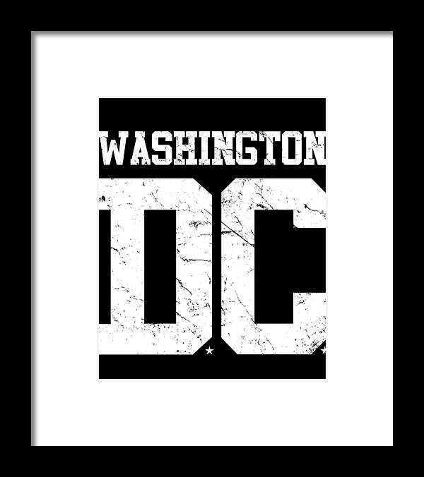 Funny Framed Print featuring the digital art Washington DC by Flippin Sweet Gear