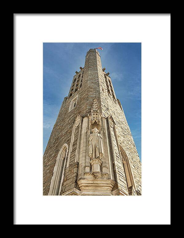 Washington Memorial Chapel Framed Print featuring the photograph Washington Memorial Chapel Bell Tower by Kristia Adams