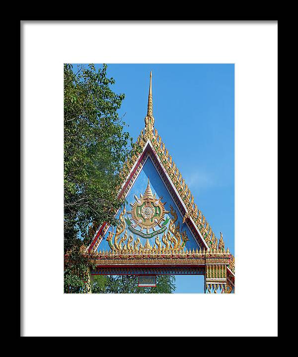 Scenic Framed Print featuring the photograph Wat Bung Temple Gate DTHNR0221 by Gerry Gantt
