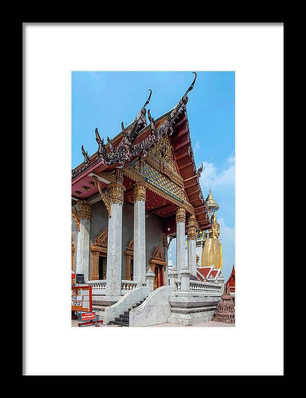 Scenic Framed Print featuring the photograph Wat Intarawihan Phra Ubosot DTHB1277 by Gerry Gantt