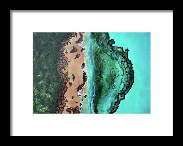 Water Framed Print featuring the painting Water 4 by Mr Dill