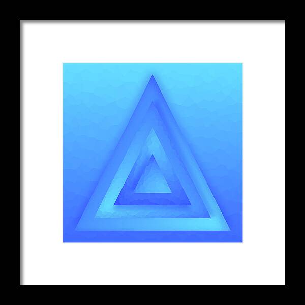 Abstract Framed Print featuring the digital art Water Pyramid by Liquid Eye