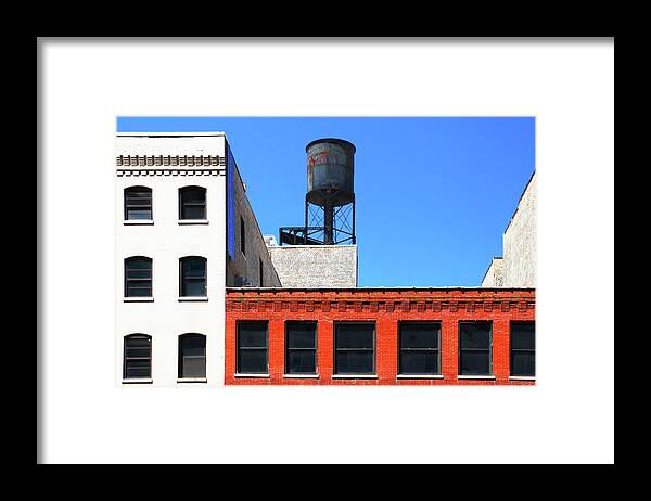Architecture Framed Print featuring the photograph Water Tower Tank Buildings by Patrick Malon