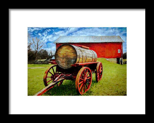  Framed Print featuring the photograph Water Wagon Impression by Jack Wilson