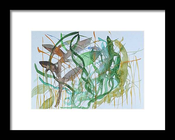 Watercolor Painting Framed Print featuring the painting Watercolor Abstract day 79 by Cathy Anderson