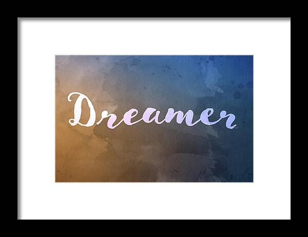 Watercolor Framed Print featuring the digital art Watercolor Art Dreamer by Amelia Pearn