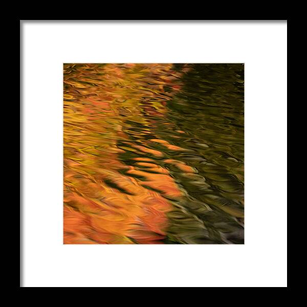 Orange Framed Print featuring the photograph Watercolor Brushstrokes by Linda Bonaccorsi