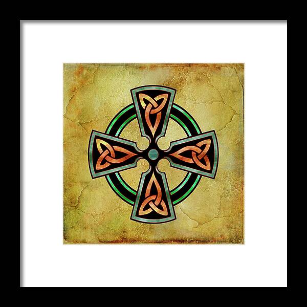 Celtic Art Framed Print featuring the mixed media Watercolor Celtic Circle by Kandy Hurley