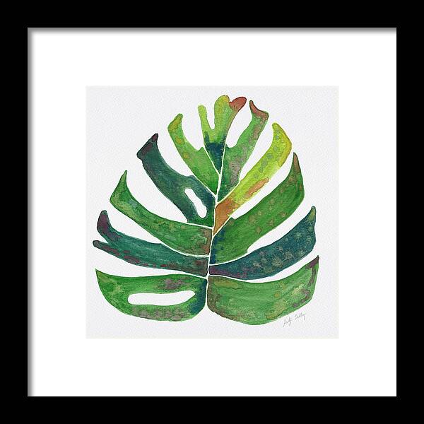 Watercolor Framed Print featuring the painting Watercolor Monstera by Kristye Dudley
