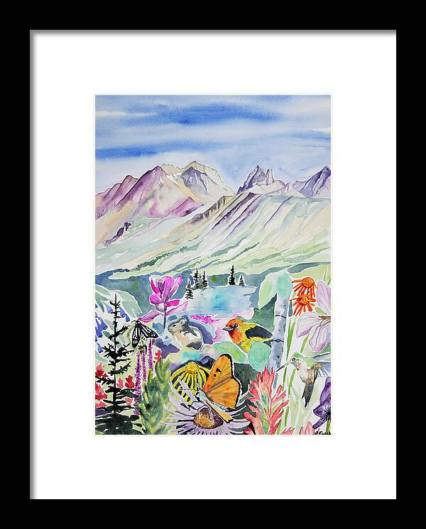 Telluride Framed Print featuring the painting Watercolor - Telluride Memories by Cascade Colors