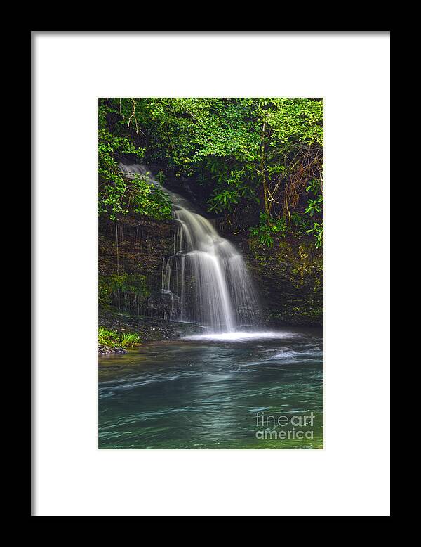 Waterfall Framed Print featuring the photograph Waterfall On Little River by Phil Perkins