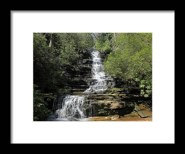 Waterfall Framed Print featuring the photograph Waterfall - Panther Falls, Ga. by Richard Krebs