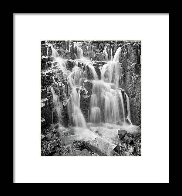 Waterfalls Framed Print featuring the photograph Waterfalls on Mt Rainier, WA by Mike Bergen