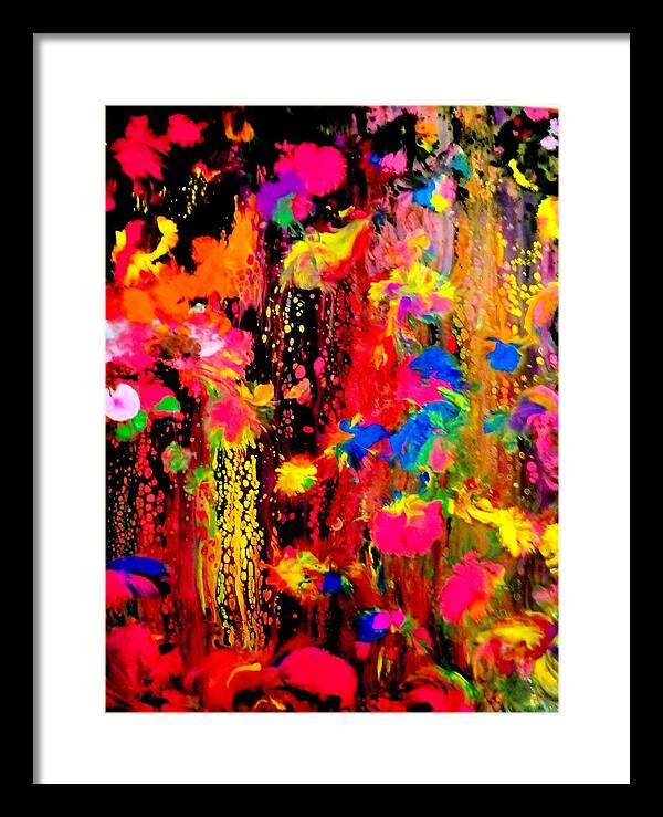 Flowers Framed Print featuring the painting Giving Life by Anna Adams