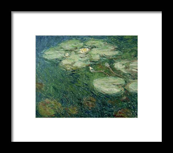Nymphaea Framed Print featuring the painting Waterlelies Nr. 26 by Pierre Dijk