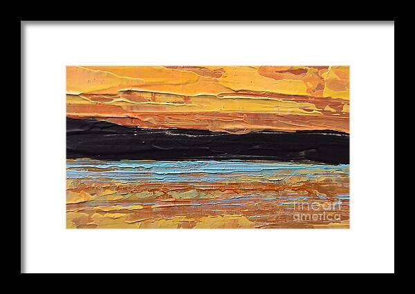  Framed Print featuring the painting Waterscape Study I by Lisa Dionne