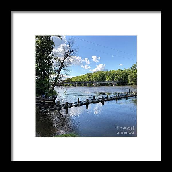 Black Water Framed Print featuring the photograph Waterways Junction by Catherine Wilson