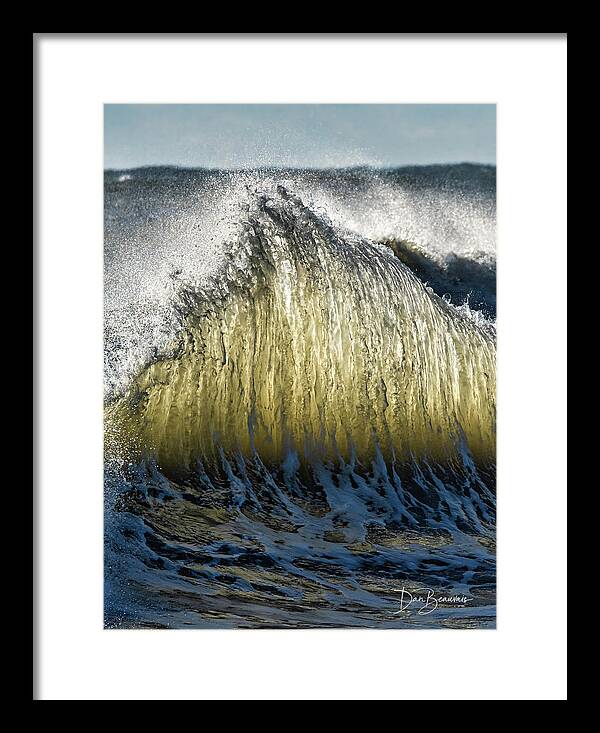 Wave Framed Print featuring the photograph Wave Collision 5084 by Dan Beauvais