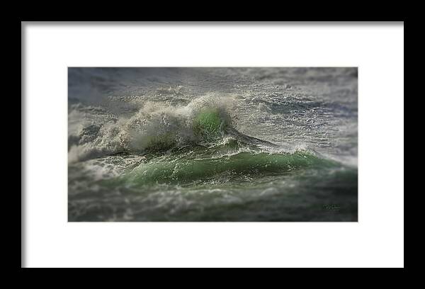 Dancing Framed Print featuring the photograph Wave Dancing On the Coast by Bill Posner