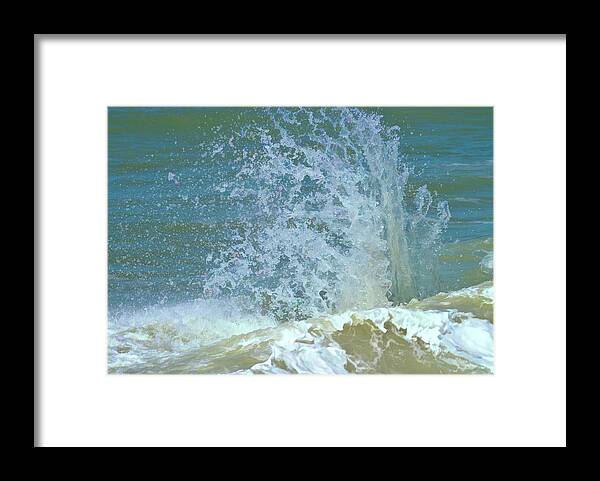 Storm Framed Print featuring the photograph Waves 2 by Alison Belsan Horton