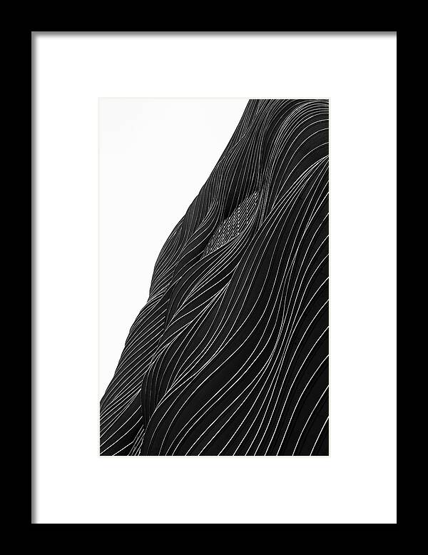 B&w Framed Print featuring the photograph Waves of Black and White by Christi Kraft