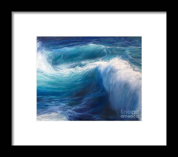 Waves Framed Print featuring the painting Waves Uprising by Rose Mary Gates