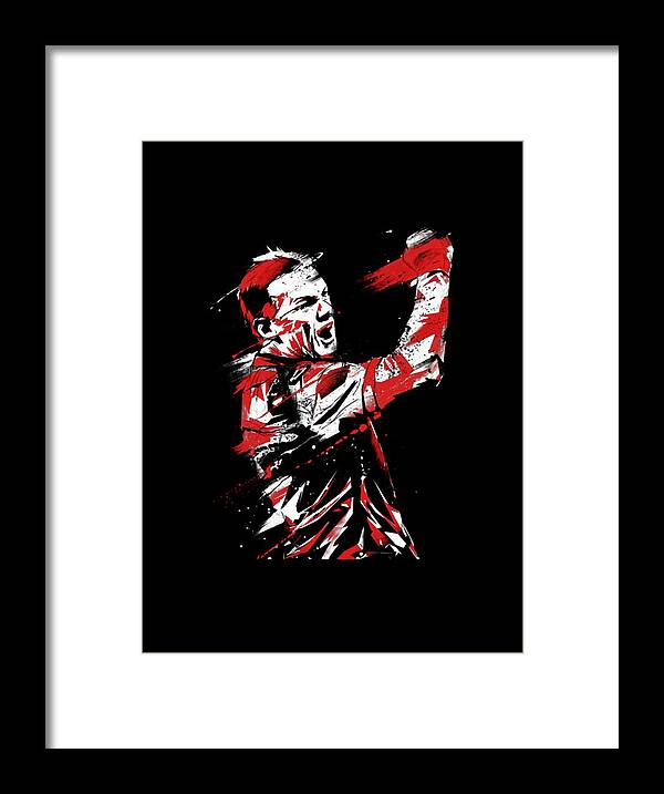 Rooney Framed Print featuring the digital art Wayne Rooney by Vasee Laura