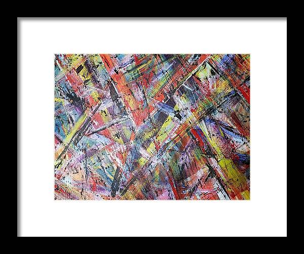 Abstract Framed Print featuring the painting Ways of the Heart by Jackie Ryan