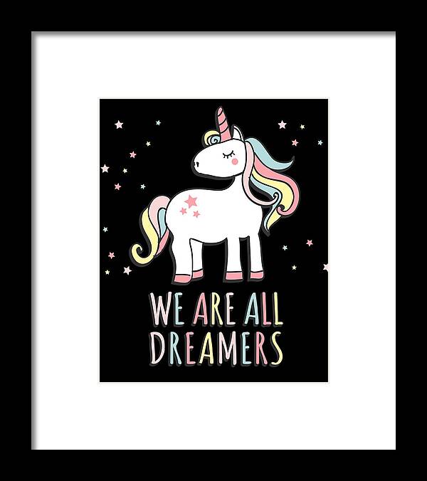 Funny Framed Print featuring the digital art We Are All Dreamers Daca by Flippin Sweet Gear
