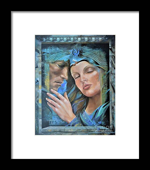 Beauty Framed Print featuring the painting We Are One by Sinisa Saratlic