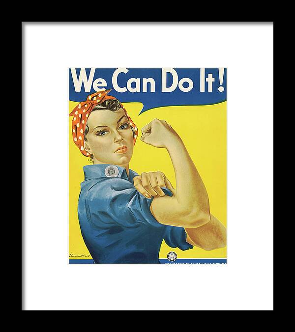 Howard Miller Framed Print featuring the painting We Can Do It, 1943 by American School