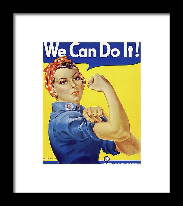 Howard Miller Framed Print featuring the painting We Can Do It, Rosie The Riveter, 1943 by J Howard Miller