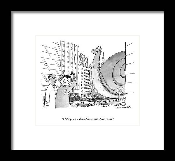 A24875 Framed Print featuring the drawing We Should Have Salted by Joe Dator
